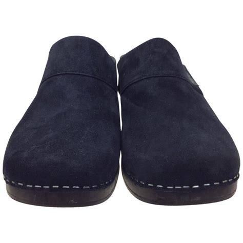 chanel blue suede clogs|chanel sandals canada.